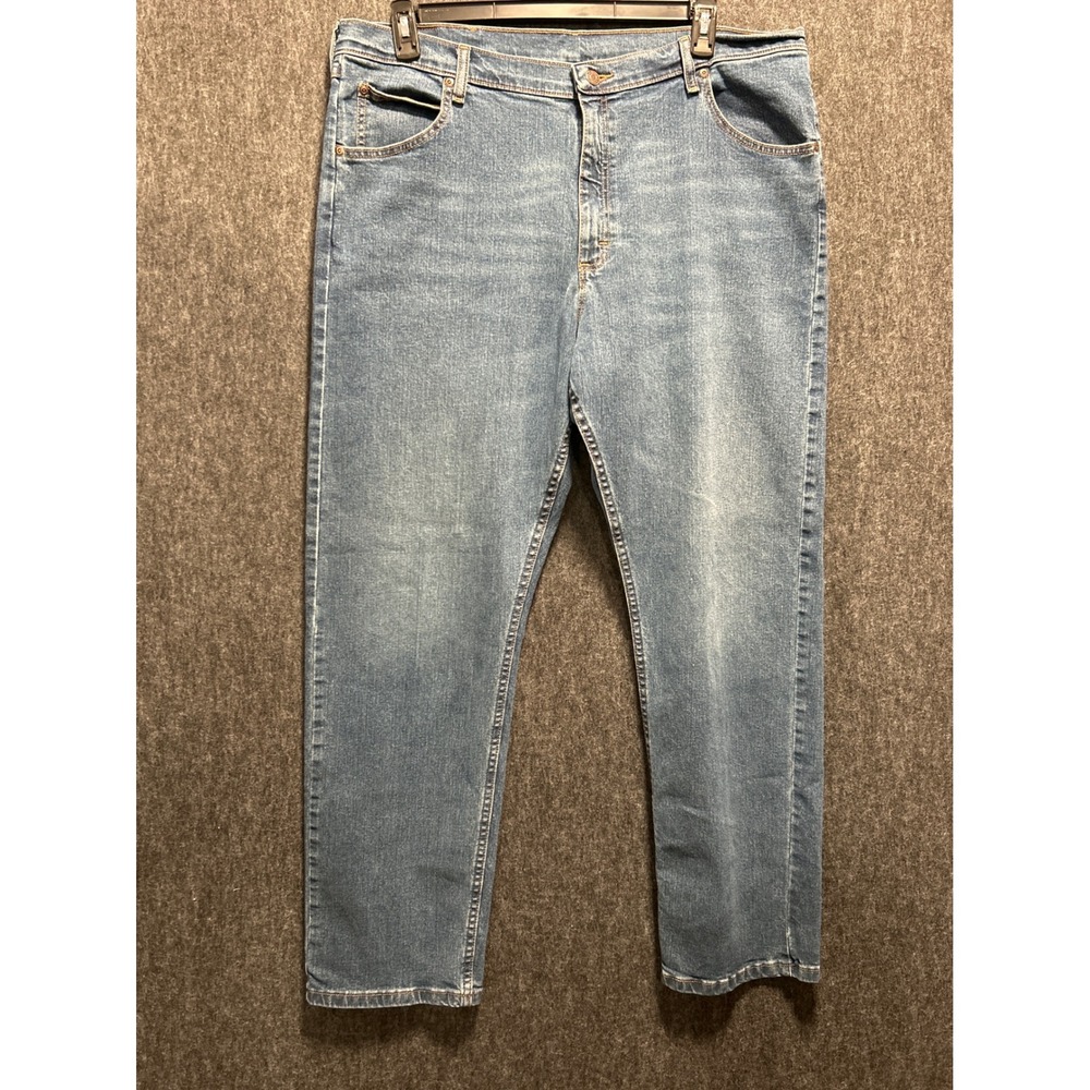 Wrangler Jeans Mens 40x32(31) Blue Straight Leg Workwear Denim 1097FXWXD